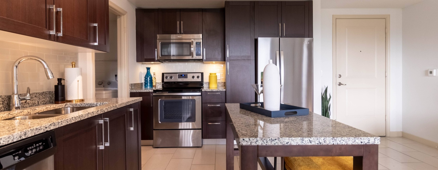 Luxury kitchen in high end apartment